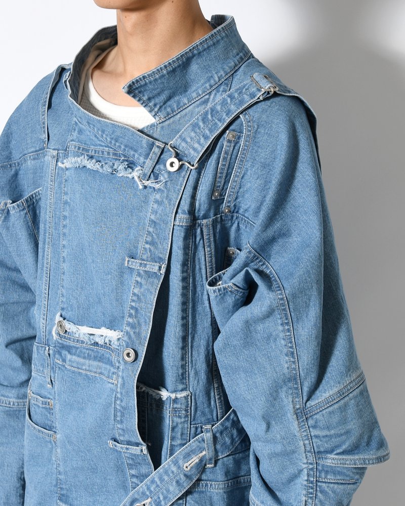 PUZZLE DENIM JACKET -INDIGO FADE-