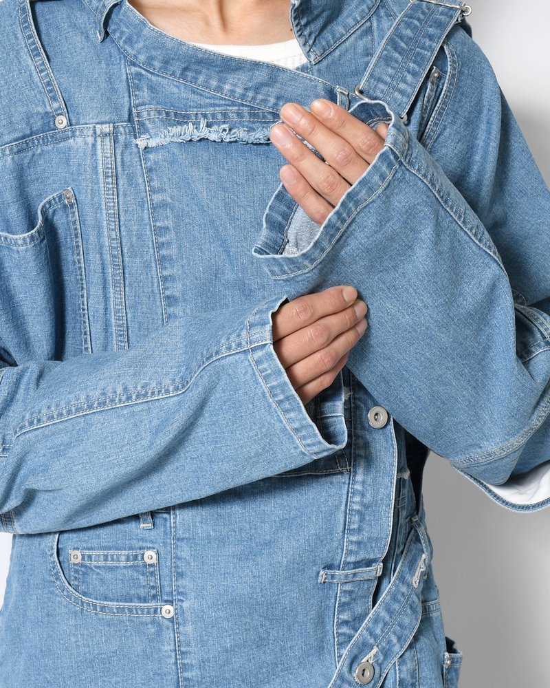 PUZZLE DENIM JACKET -INDIGO FADE-