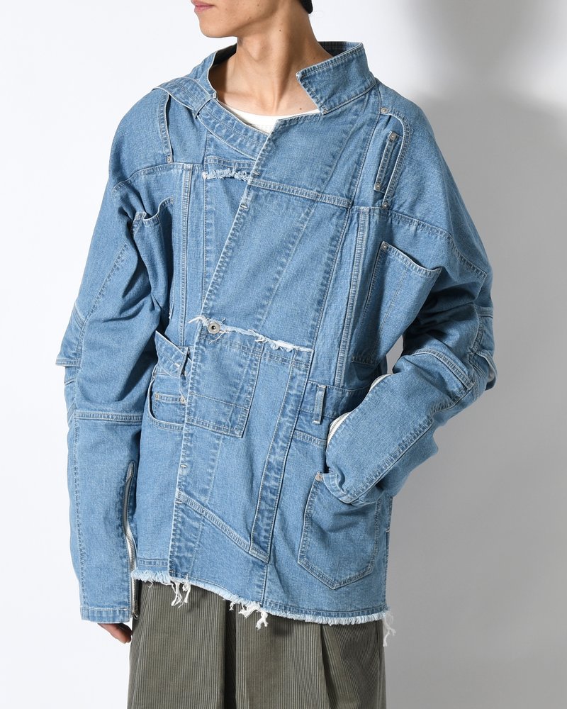 PUZZLE DENIM JACKET -INDIGO FADE-