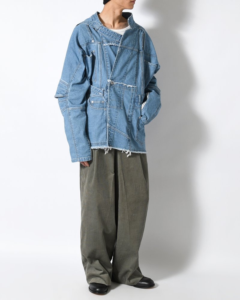 PUZZLE DENIM JACKET -INDIGO FADE-