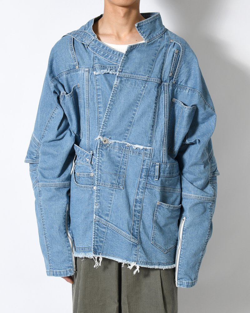 PUZZLE DENIM JACKET -INDIGO FADE-