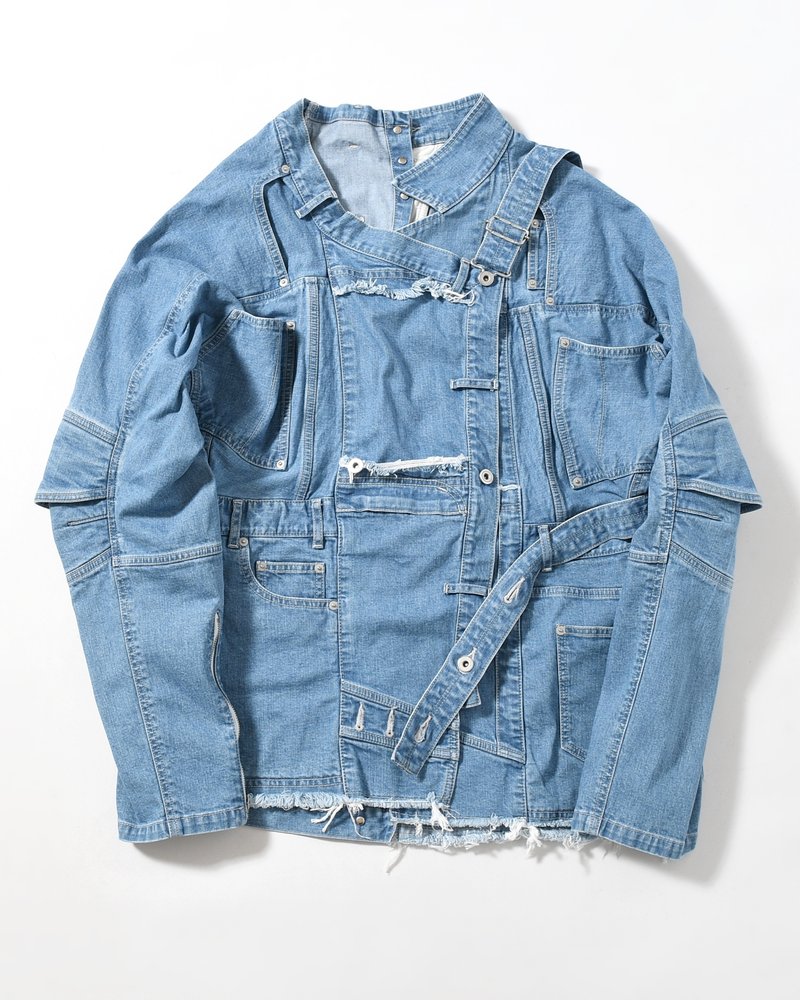 PUZZLE DENIM JACKET -INDIGO FADE-
