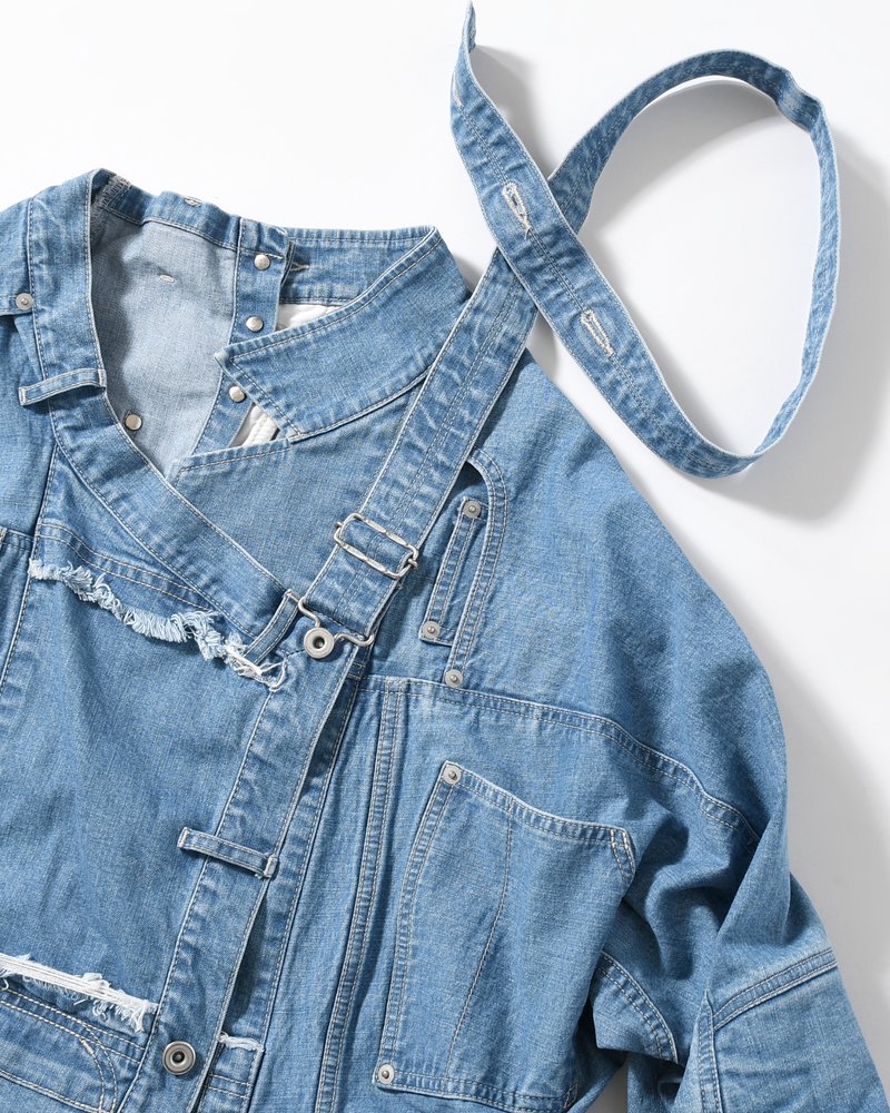 PUZZLE DENIM JACKET -INDIGO FADE-