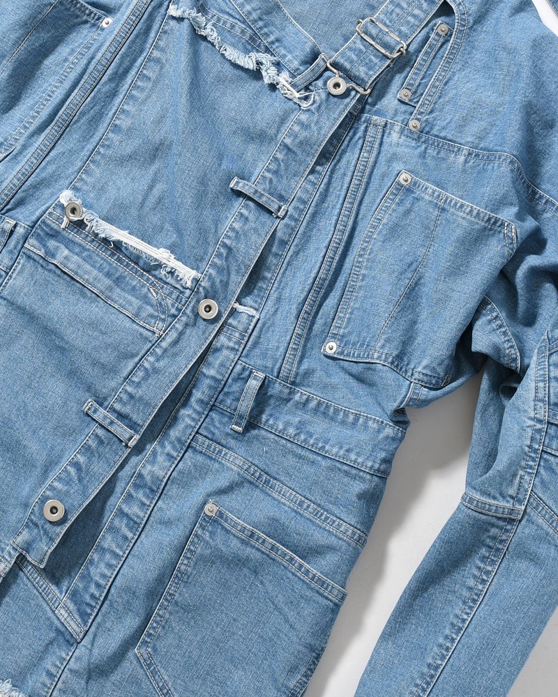 PUZZLE DENIM JACKET -INDIGO FADE-