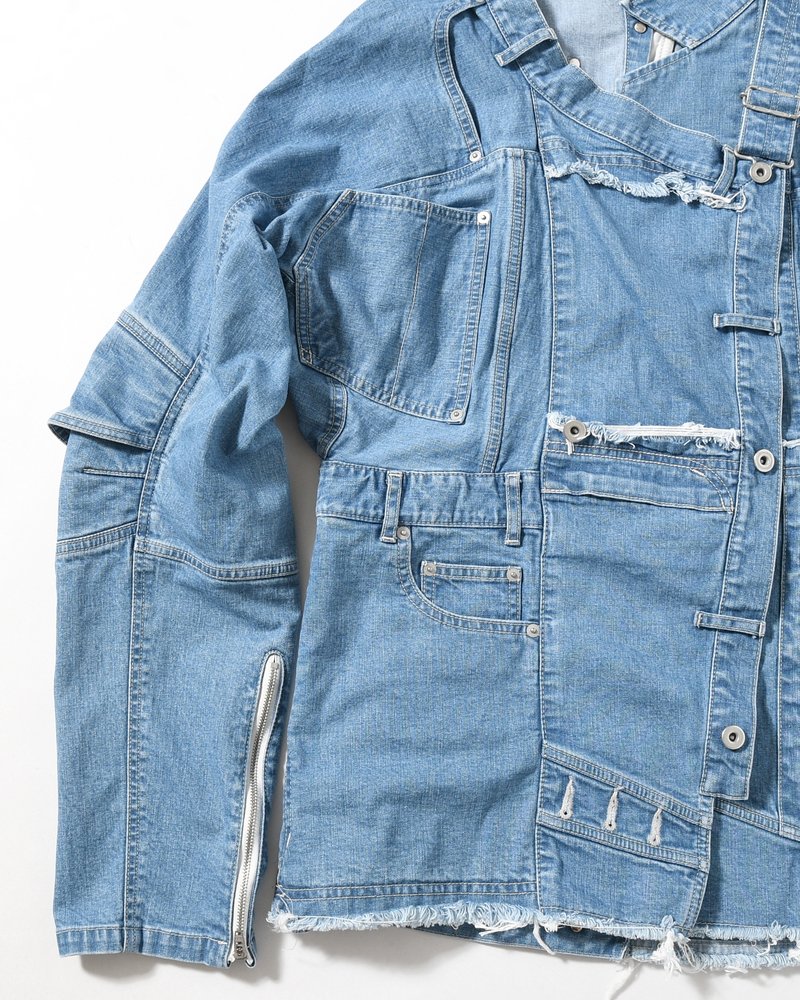 PUZZLE DENIM JACKET -INDIGO FADE-