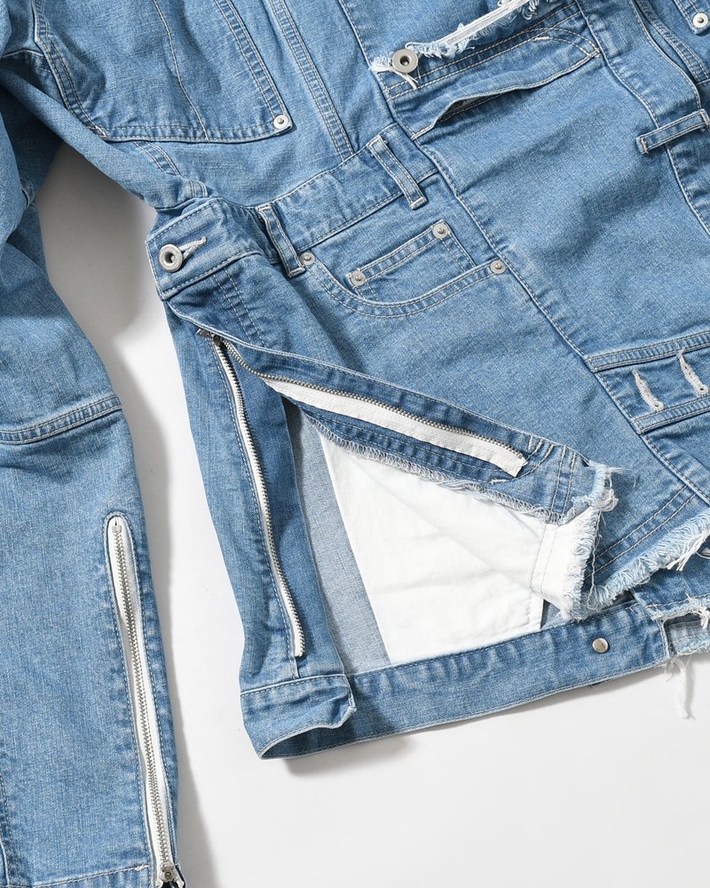 PUZZLE DENIM JACKET -INDIGO FADE-