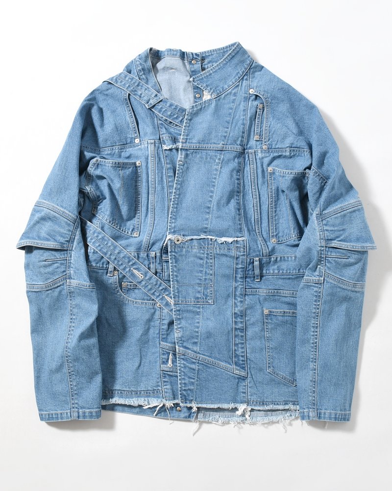 PUZZLE DENIM JACKET -INDIGO FADE-