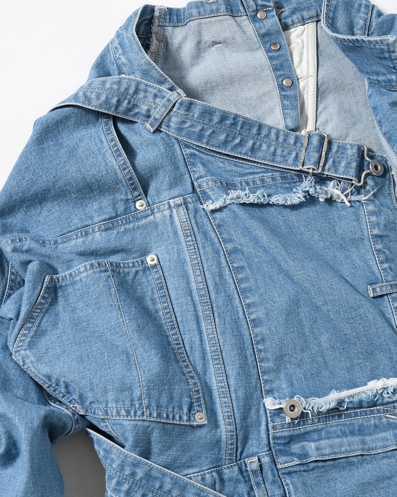 PUZZLE DENIM JACKET -INDIGO FADE-