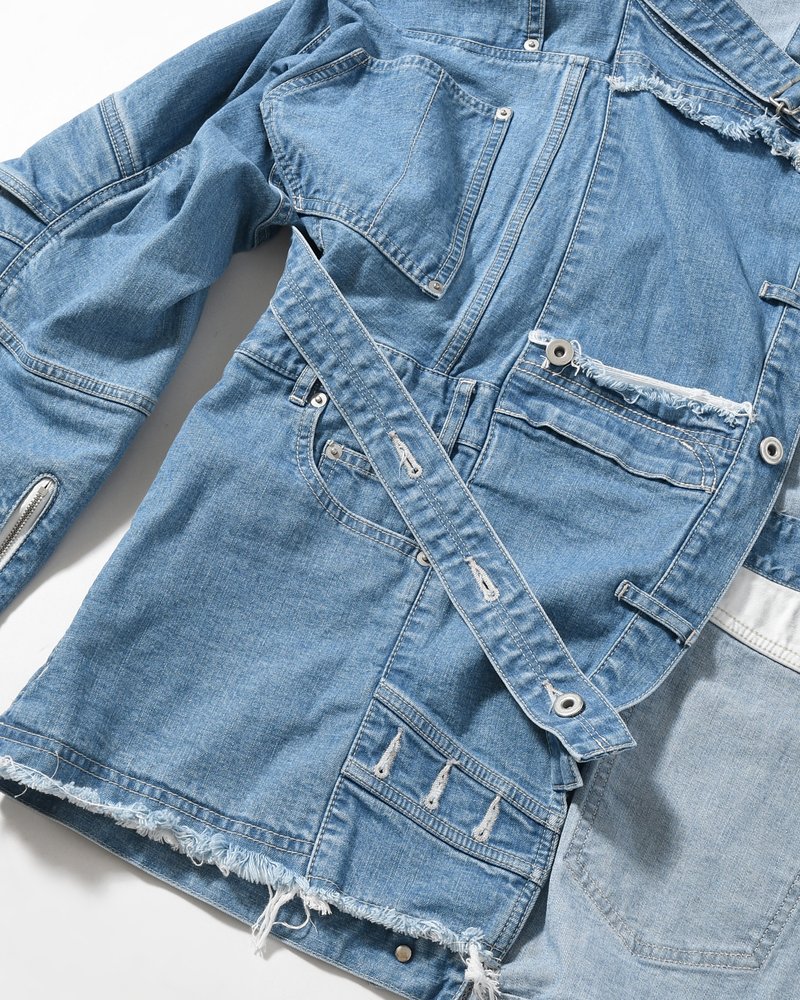PUZZLE DENIM JACKET -INDIGO FADE-