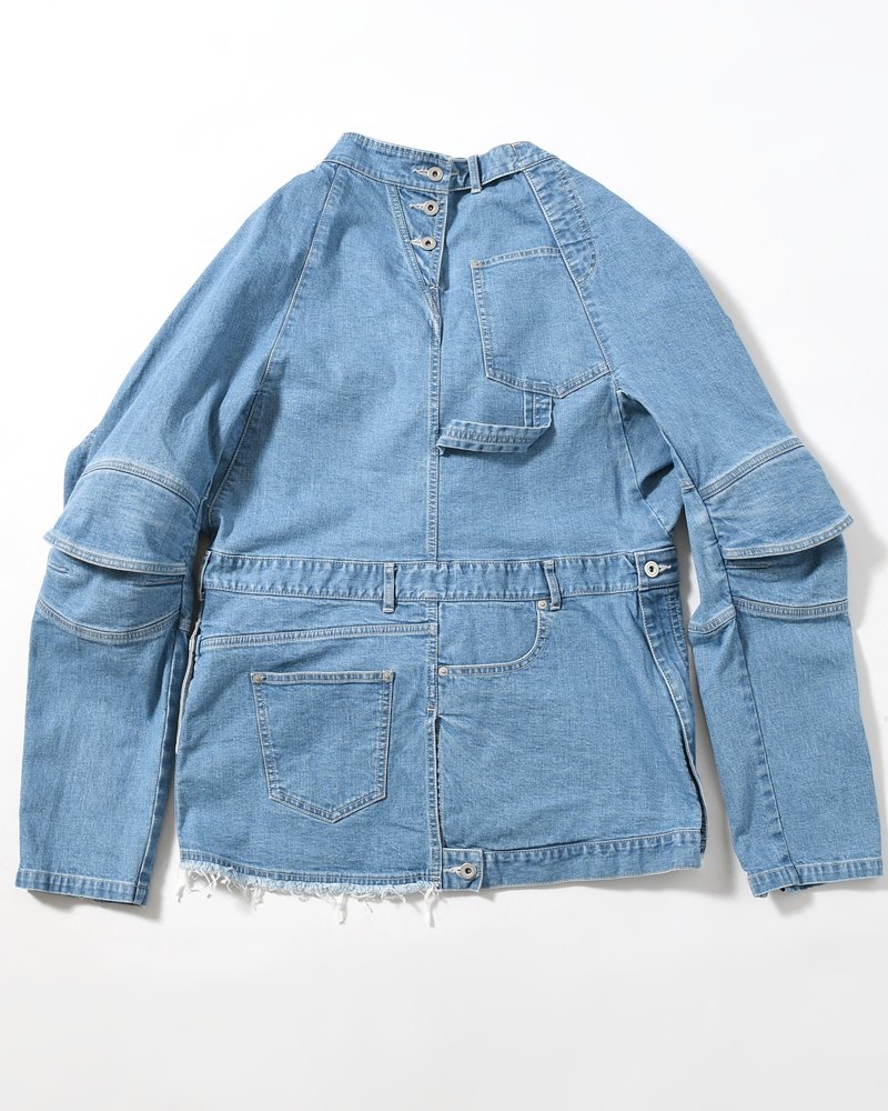 PUZZLE DENIM JACKET -INDIGO FADE-