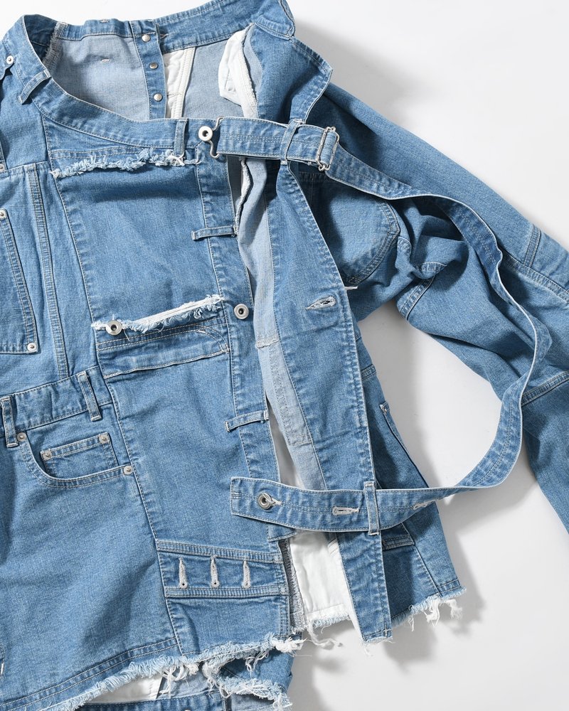 PUZZLE DENIM JACKET -INDIGO FADE-