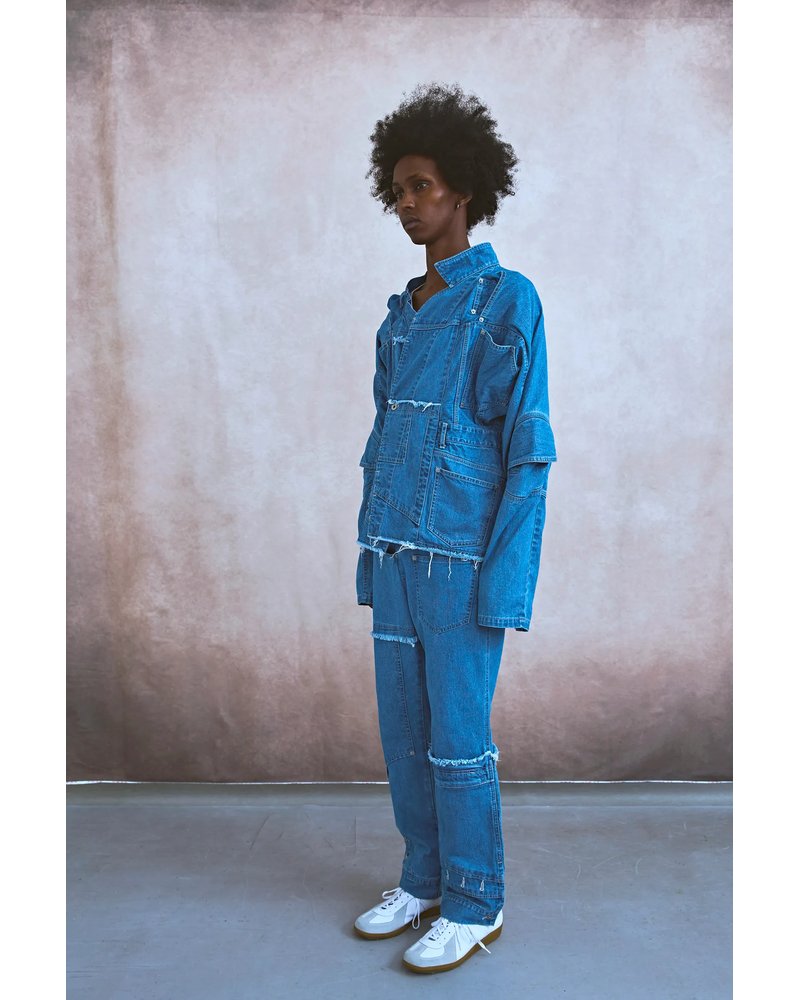 PUZZLE DENIM JACKET -INDIGO FADE-