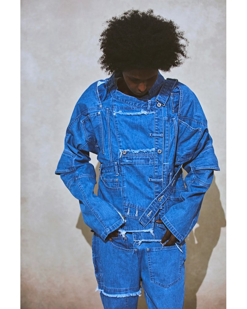 PUZZLE DENIM JACKET -INDIGO FADE-