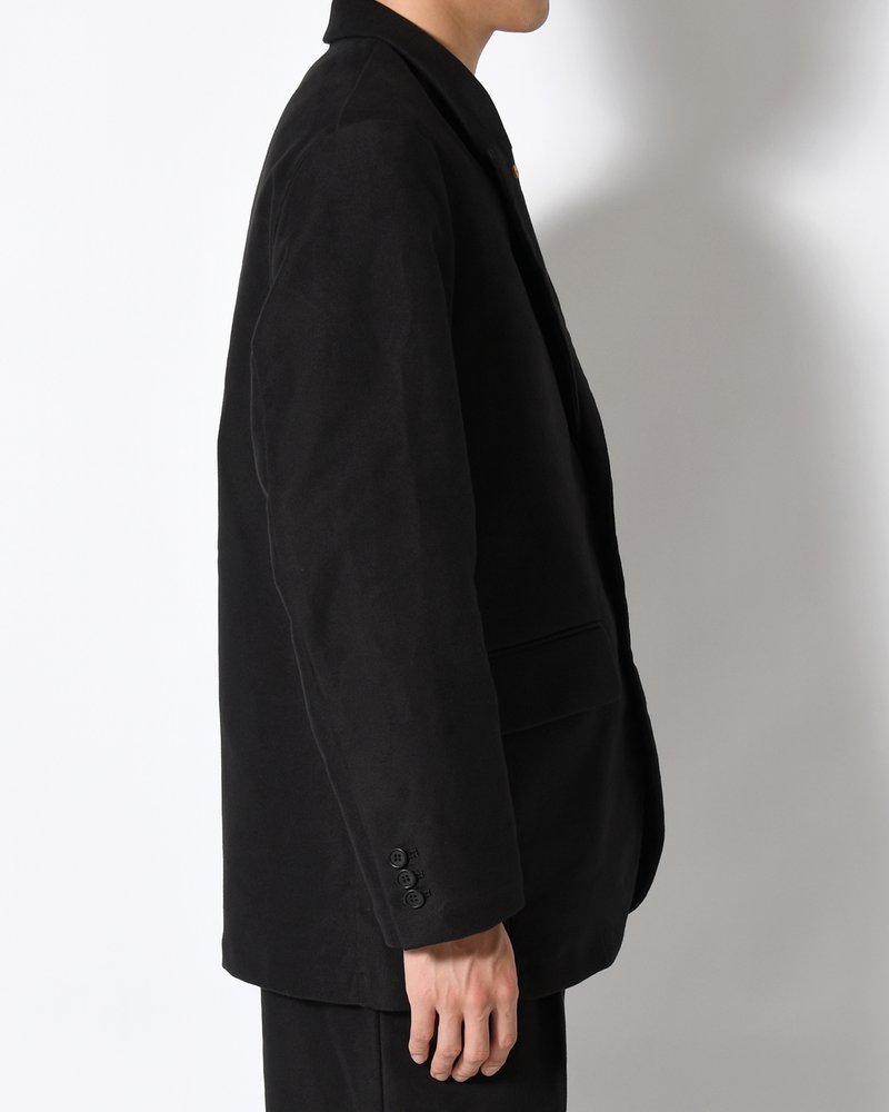 MOLE SKIN TAILORED JACKET -BLACK-