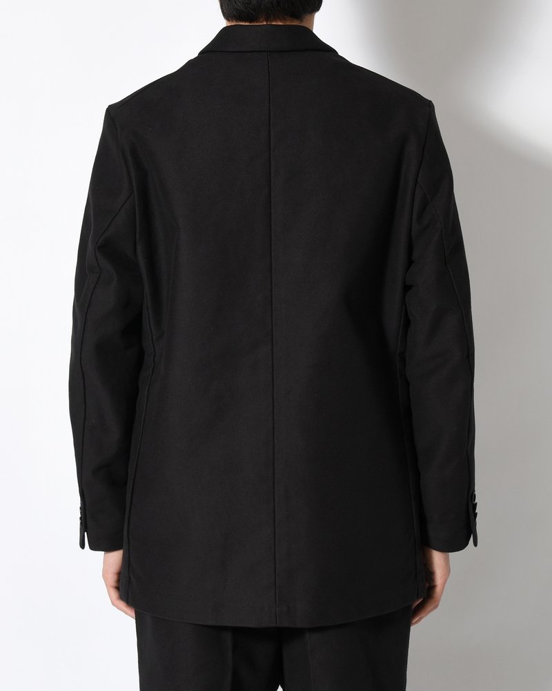 MOLE SKIN TAILORED JACKET -BLACK-