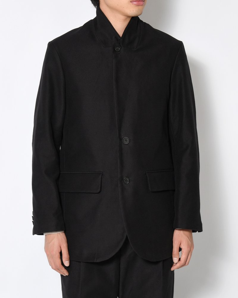 MOLE SKIN TAILORED JACKET -BLACK-