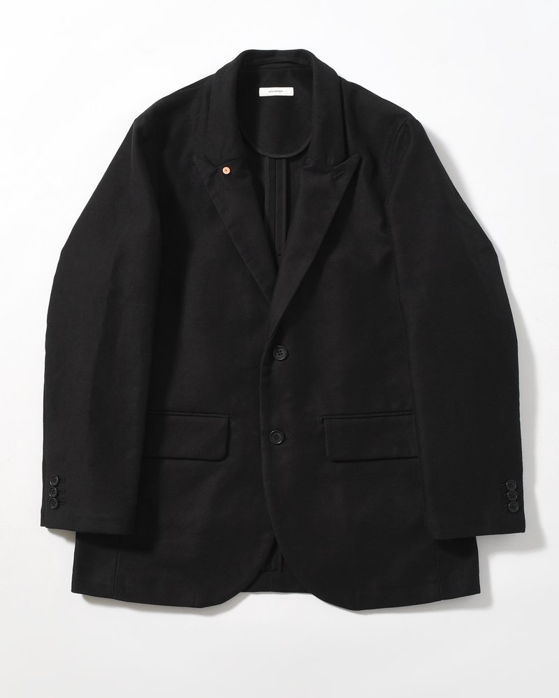 MOLE SKIN TAILORED JACKET -BLACK-