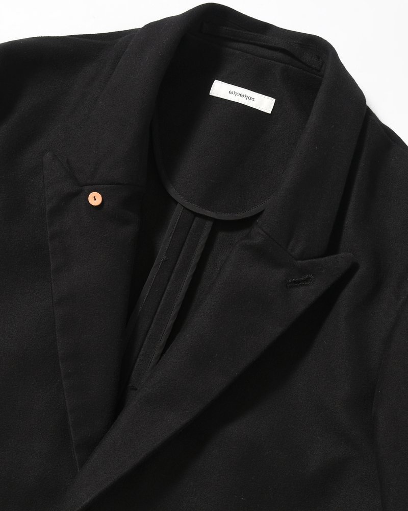 MOLE SKIN TAILORED JACKET -BLACK-