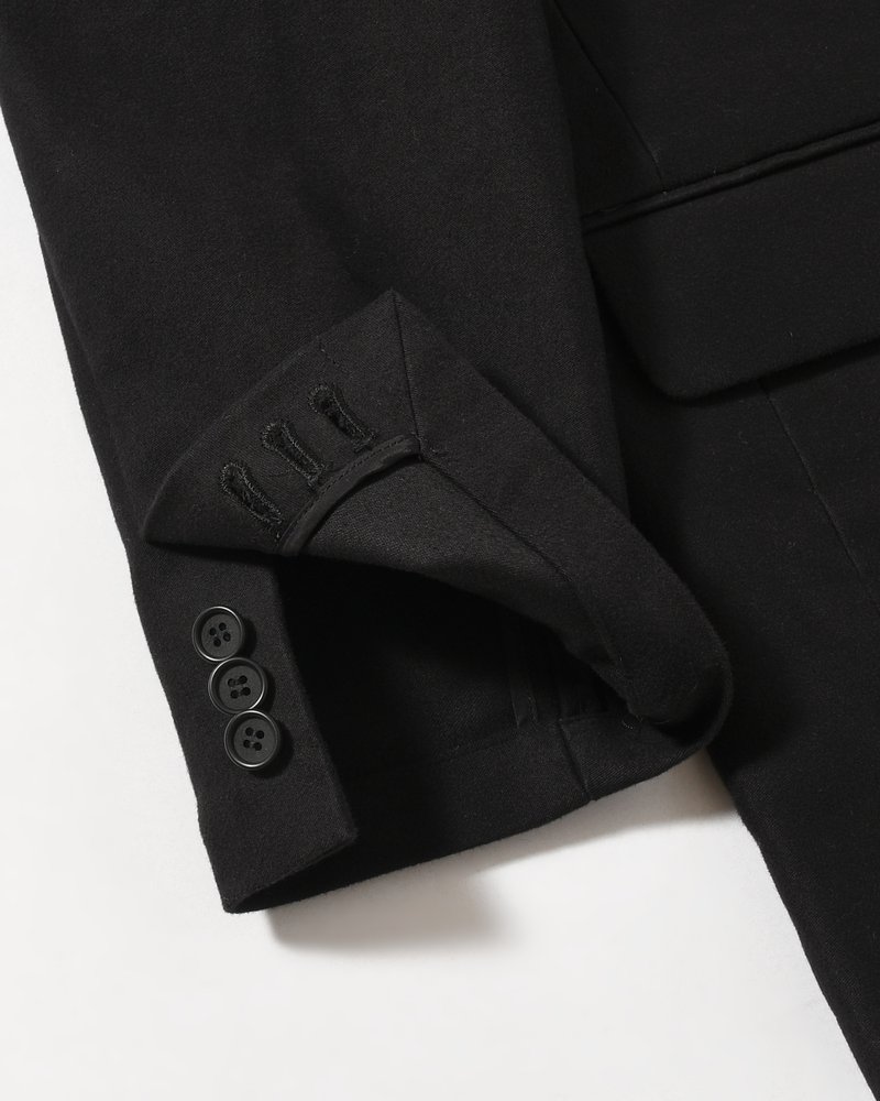 MOLE SKIN TAILORED JACKET -BLACK-