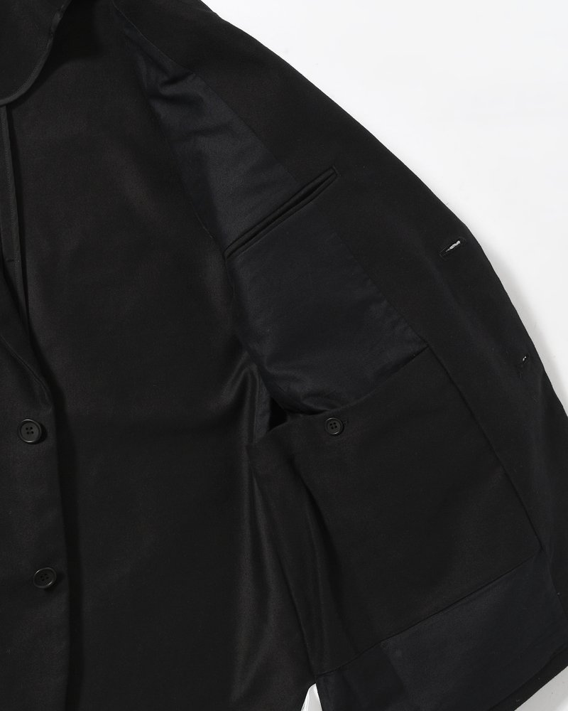 MOLE SKIN TAILORED JACKET -BLACK-