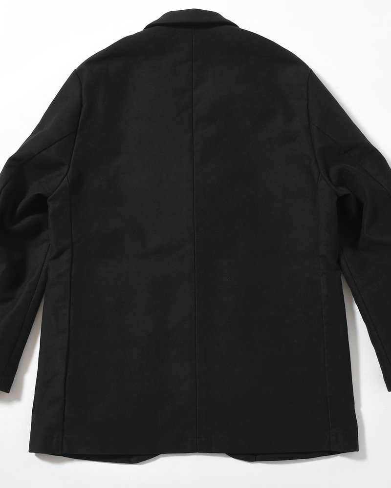 MOLE SKIN TAILORED JACKET -BLACK-