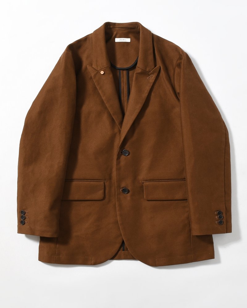 MOLE SKIN TAILORED JACKET -BROWN-