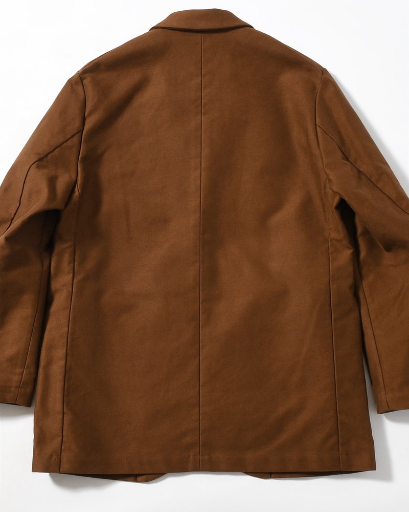 MOLE SKIN TAILORED JACKET -BROWN-