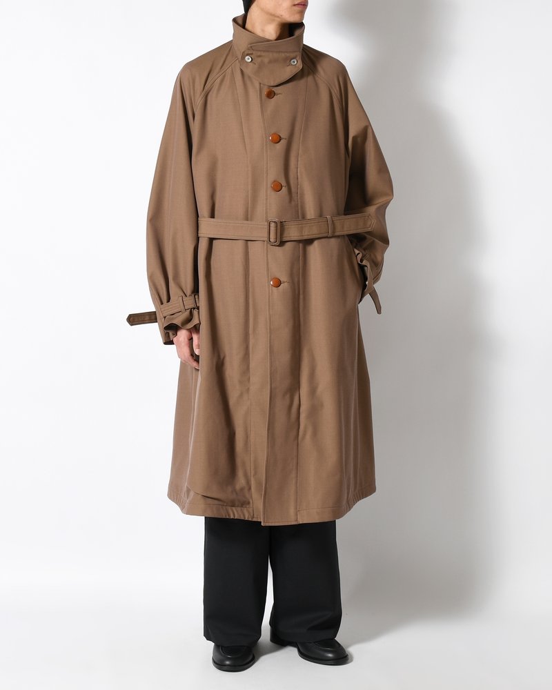 MOTORCYCLE COAT -BROWN-