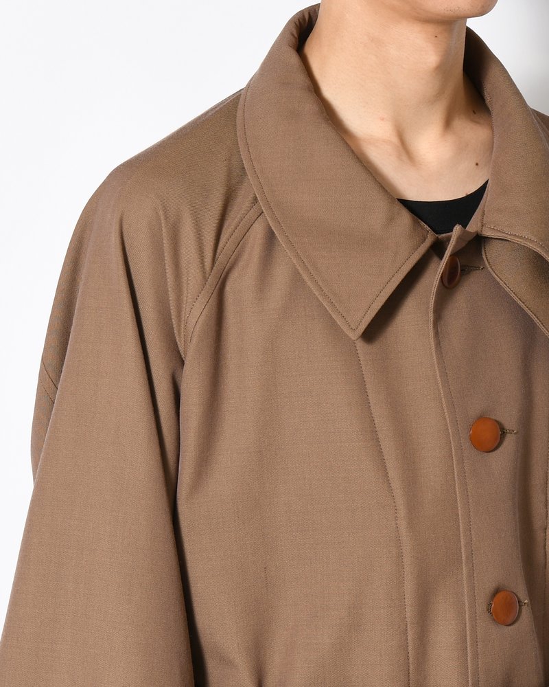 MOTORCYCLE COAT -BROWN-