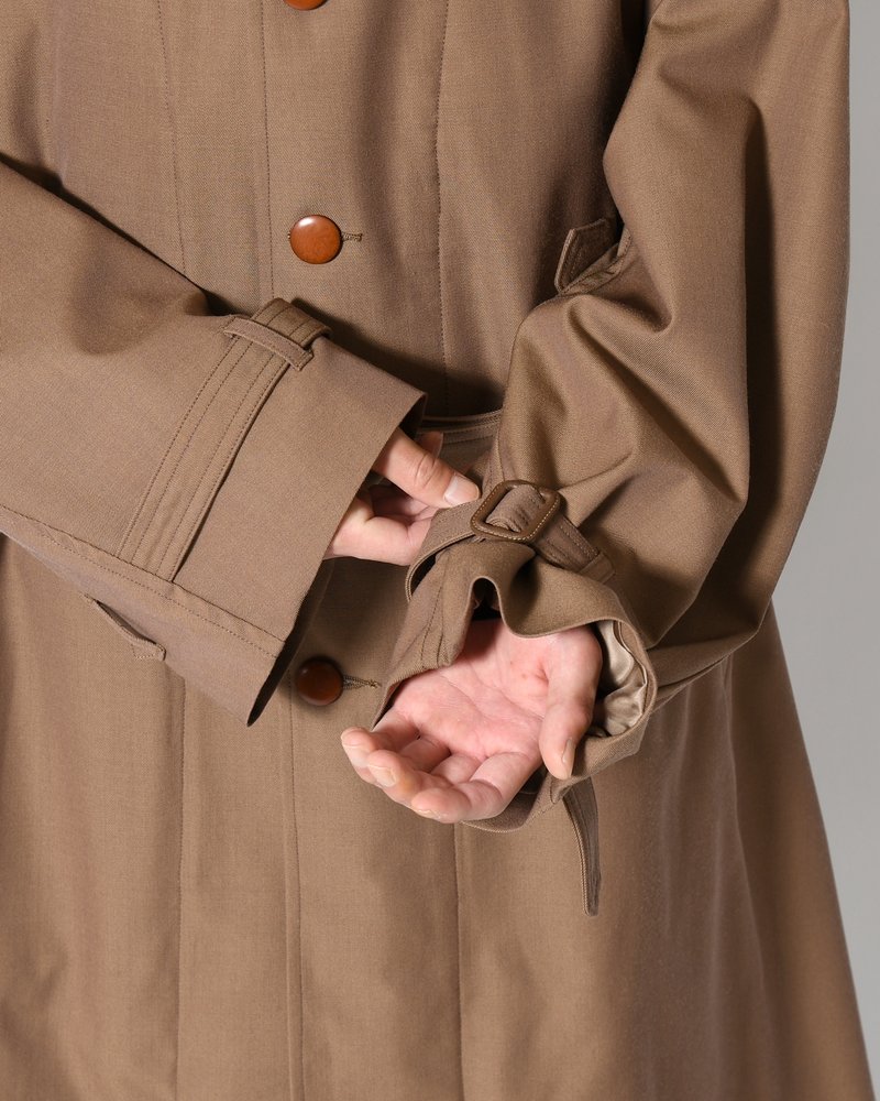 MOTORCYCLE COAT -BROWN-