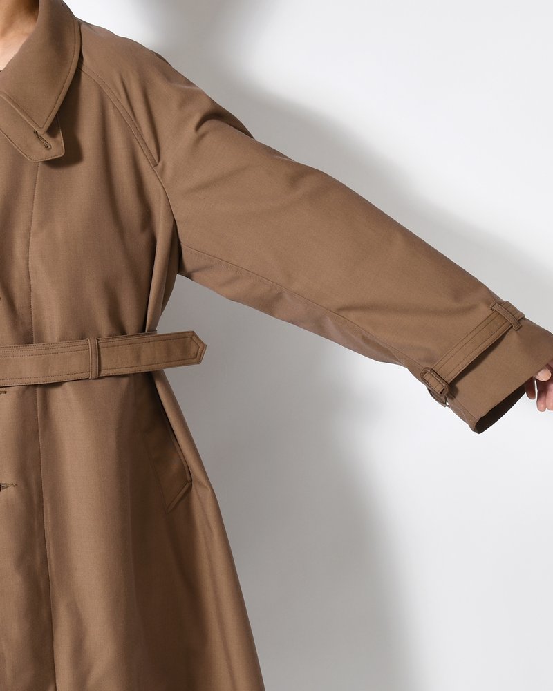 MOTORCYCLE COAT -BROWN-