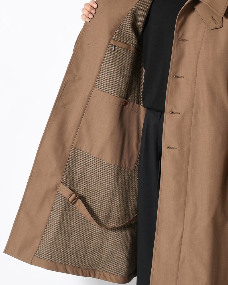 MOTORCYCLE COAT -BROWN-