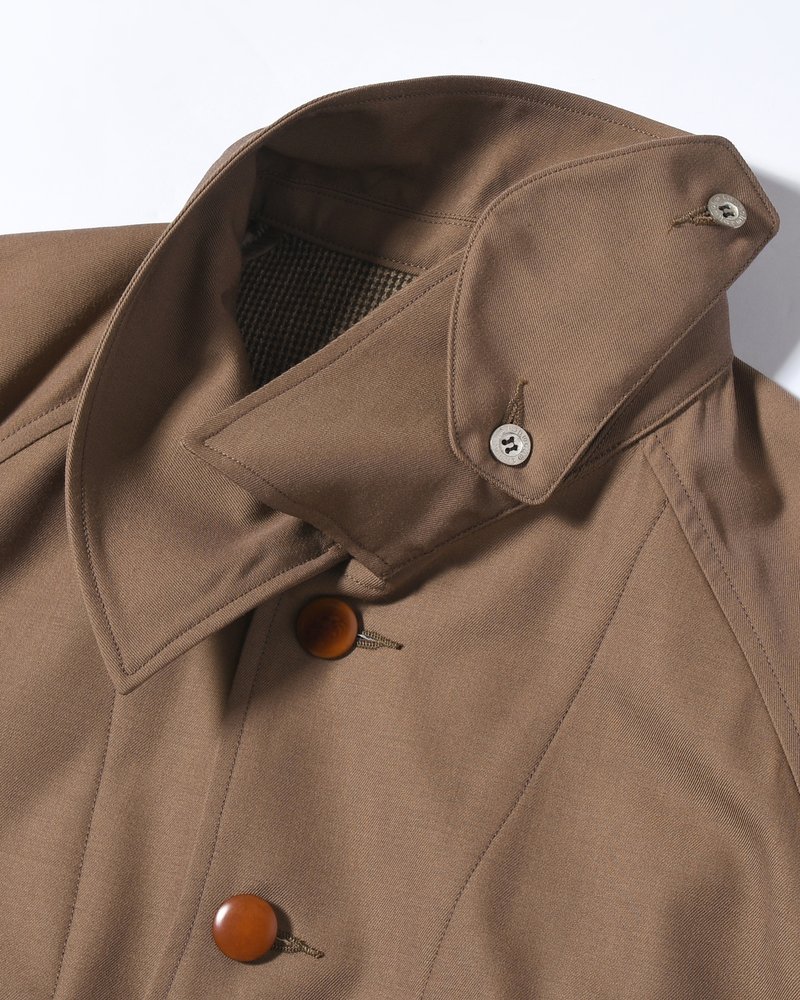 MOTORCYCLE COAT -BROWN-
