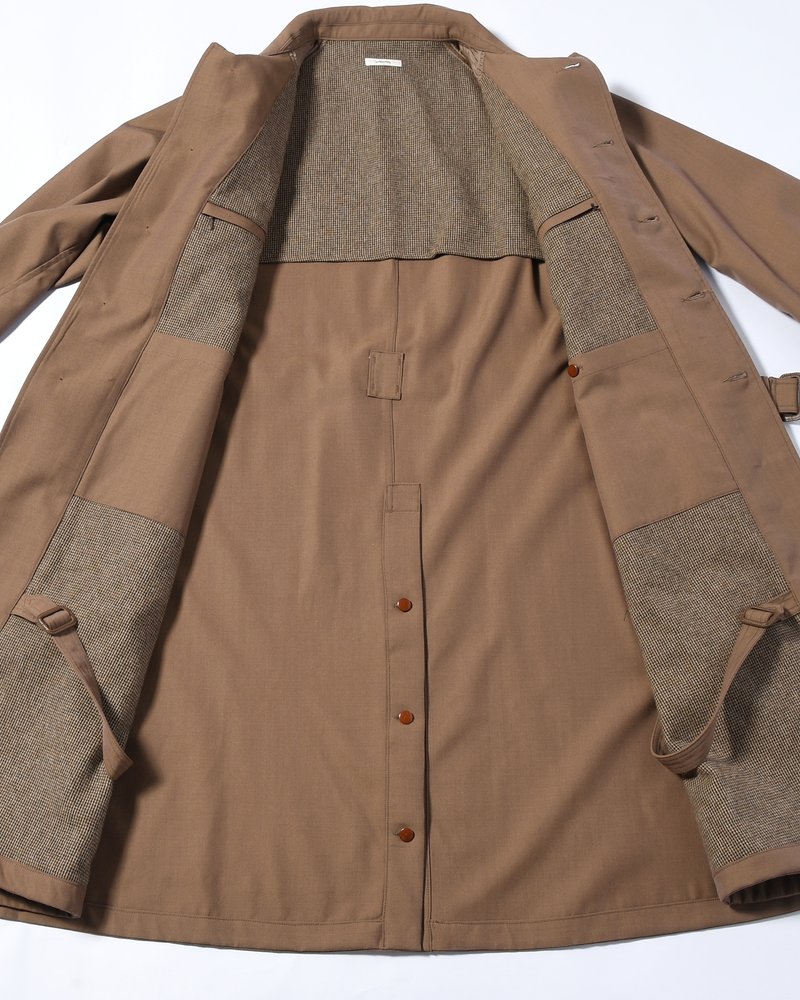 MOTORCYCLE COAT -BROWN-