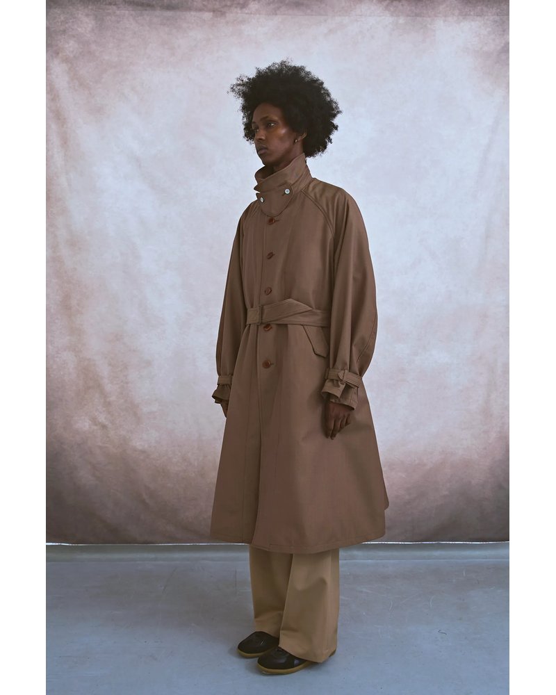MOTORCYCLE COAT -BROWN-