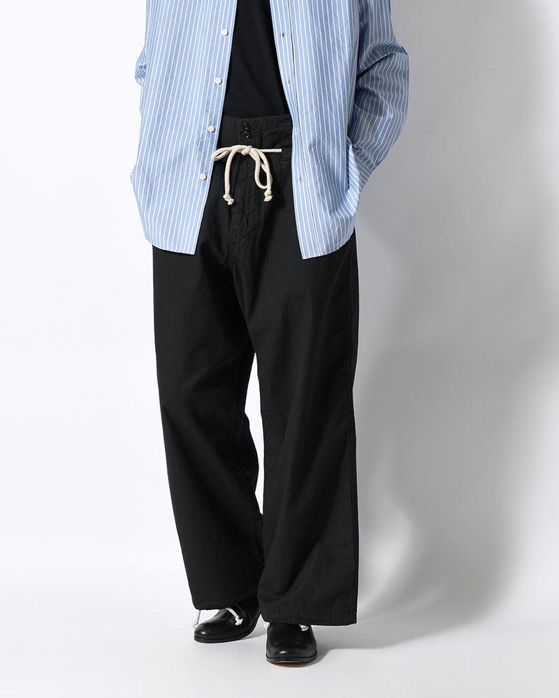 DRAWCORD PANTS -BLACK-