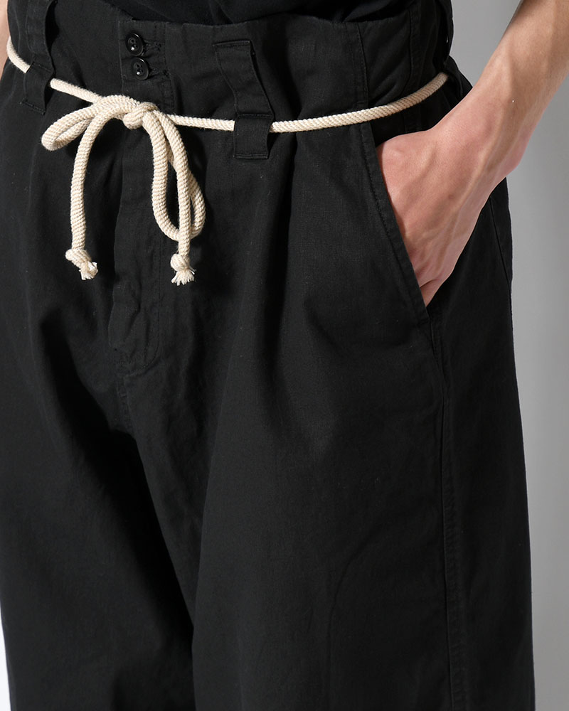 DRAWCORD PANTS -BLACK-
