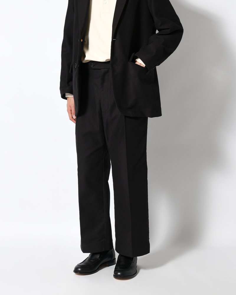 MOLE SKIN TROUSERS -BLACK-