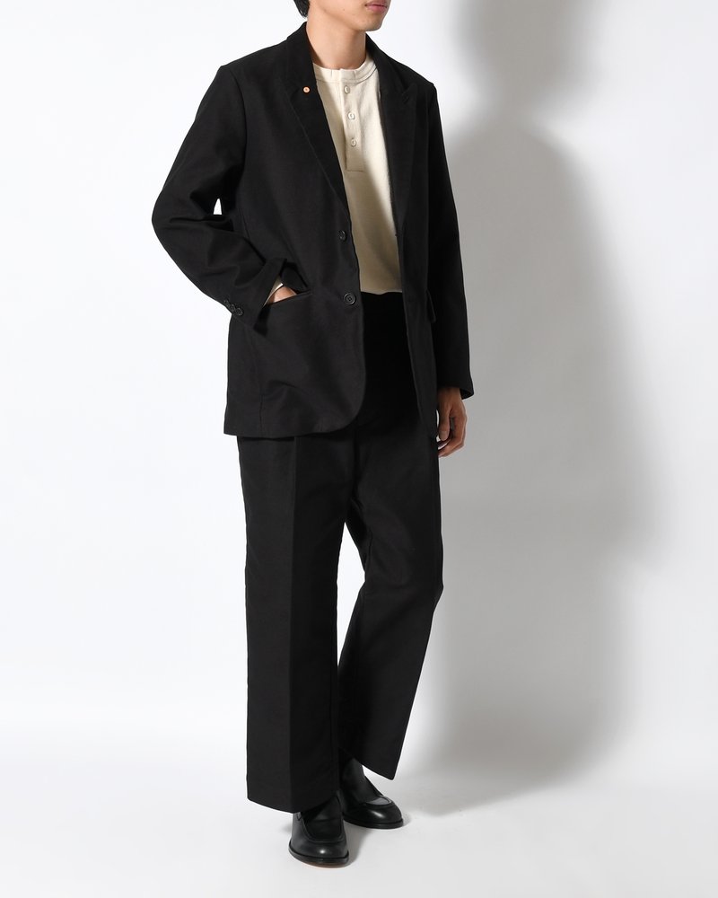 MOLE SKIN TROUSERS -BLACK-