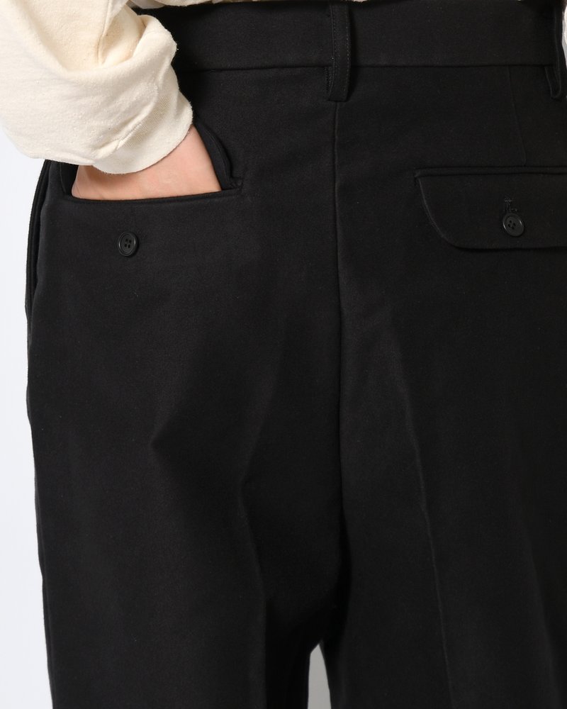MOLE SKIN TROUSERS -BLACK-