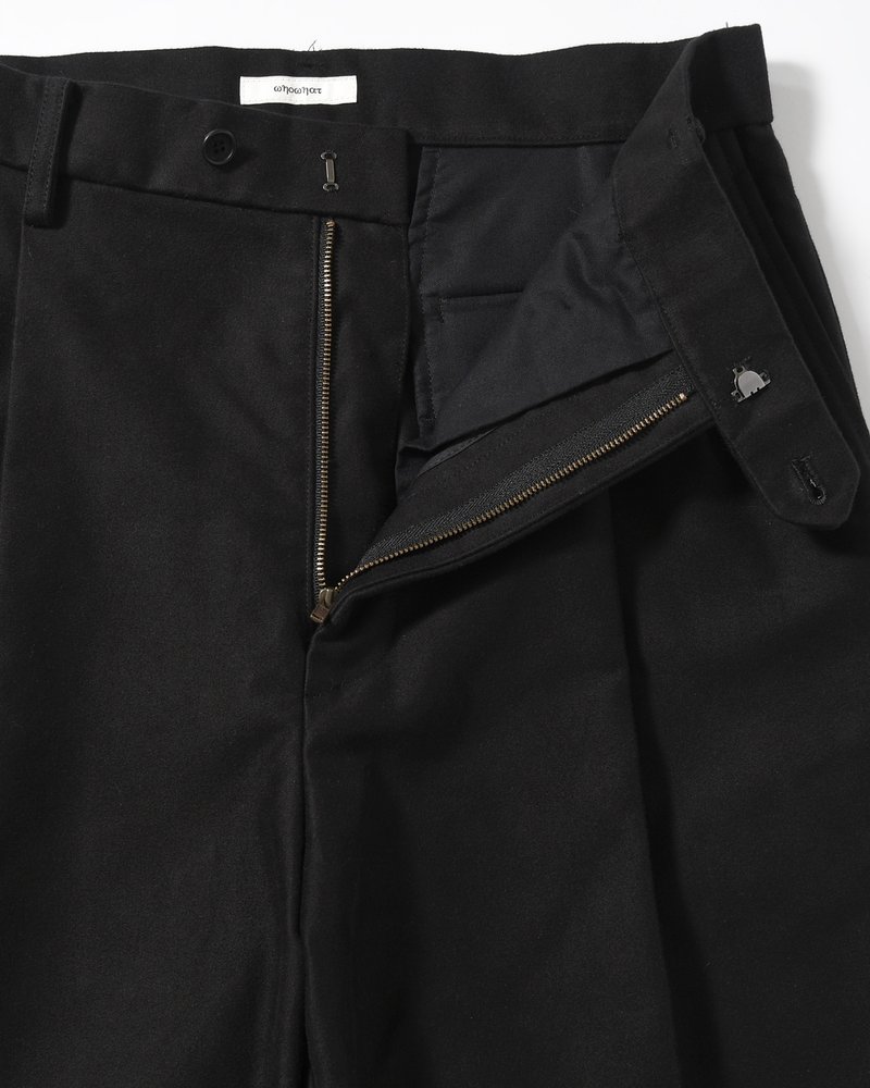 MOLE SKIN TROUSERS -BLACK-