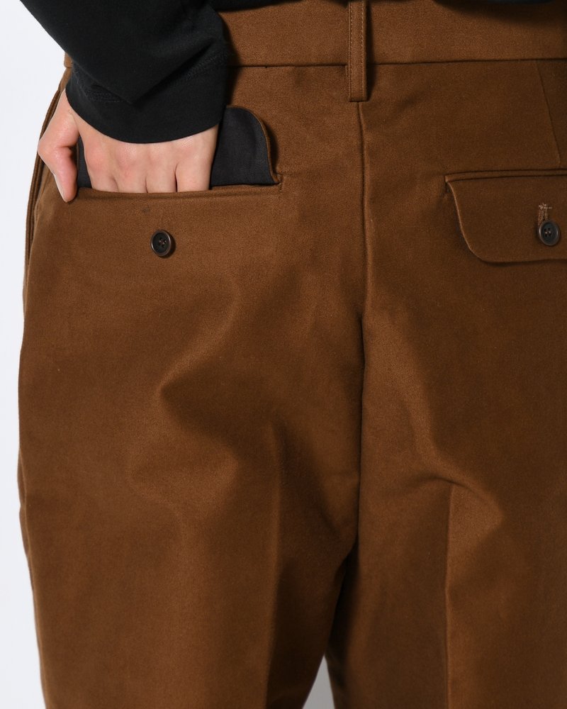 MOLE SKIN TROUSERS -BROWN-
