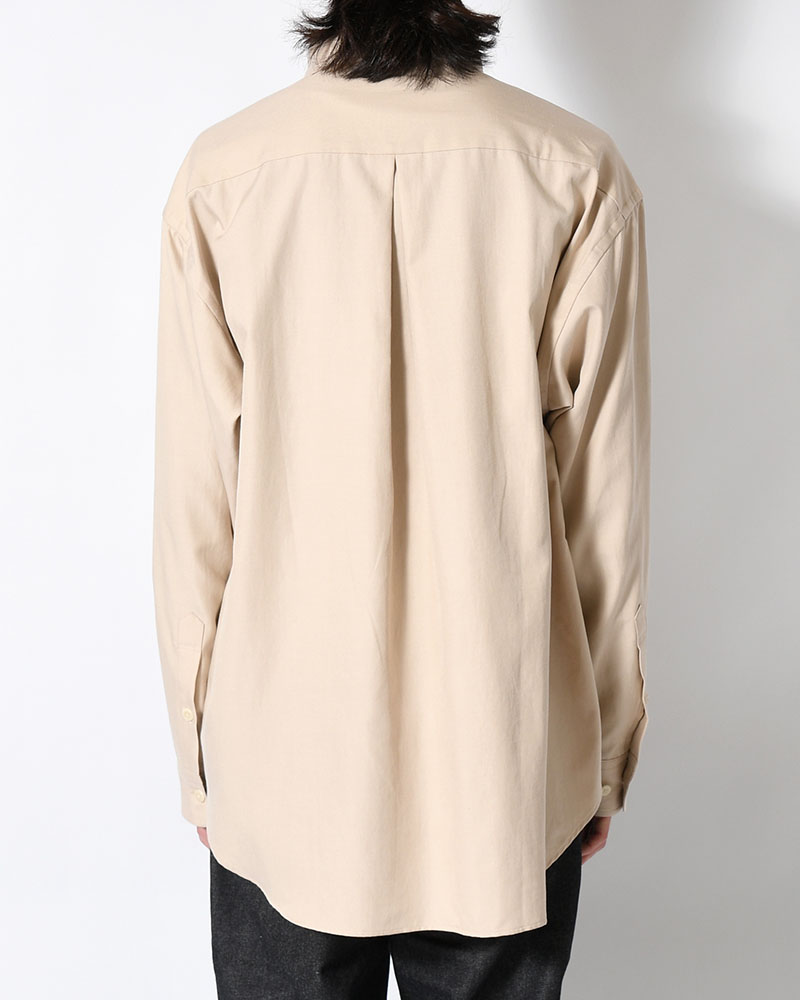 ORIGAMI POCKET SHIRT (LONG SLEEVE) -BEIGE-