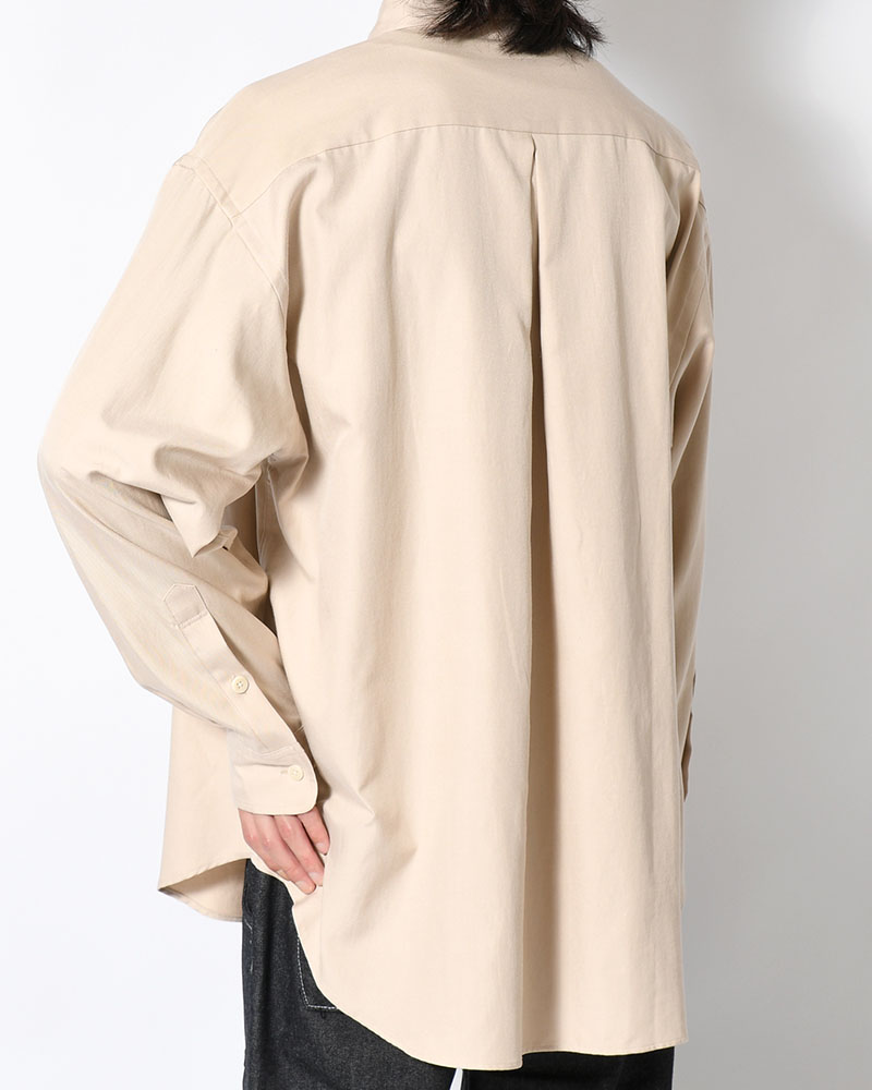 ORIGAMI POCKET SHIRT (LONG SLEEVE) -BEIGE-