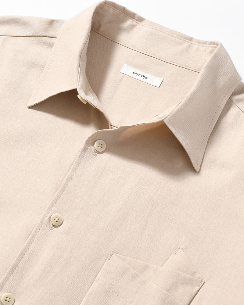 ORIGAMI POCKET SHIRT (LONG SLEEVE) -BEIGE-