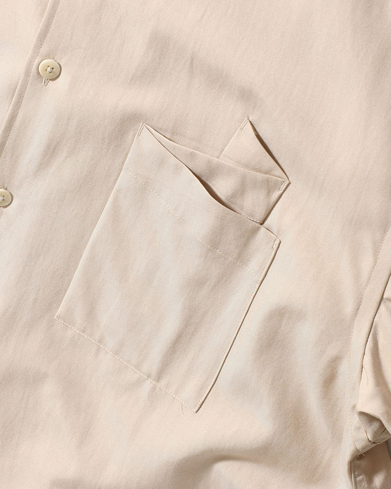ORIGAMI POCKET SHIRT (LONG SLEEVE) -BEIGE-