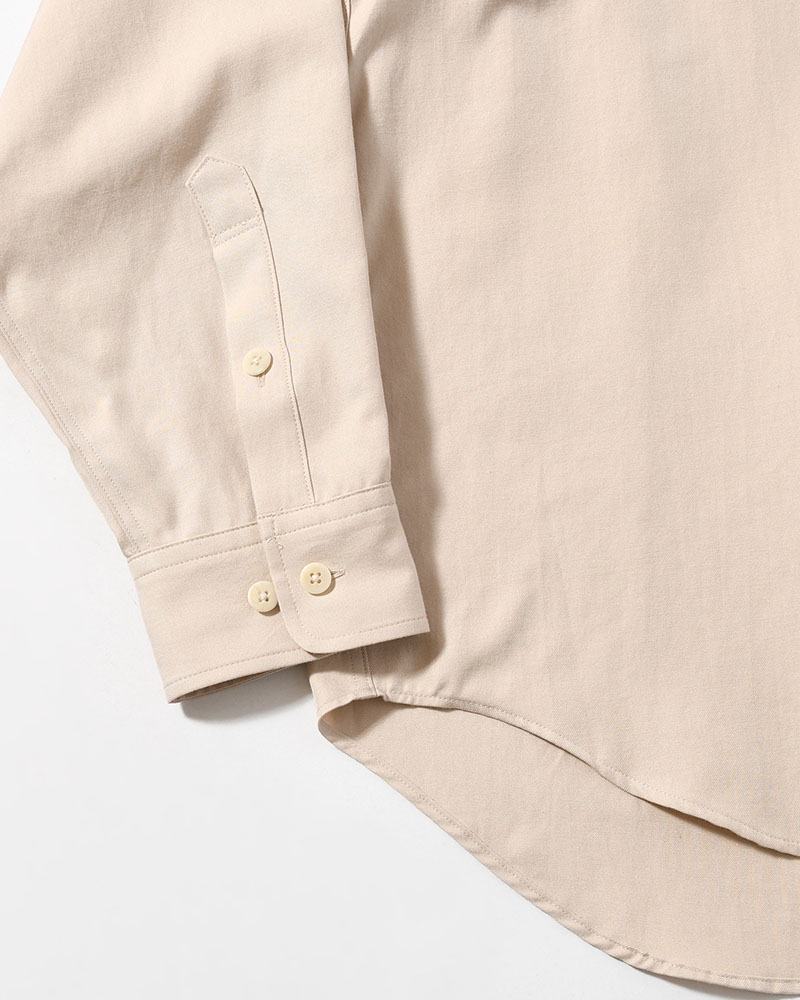 ORIGAMI POCKET SHIRT (LONG SLEEVE) -BEIGE-