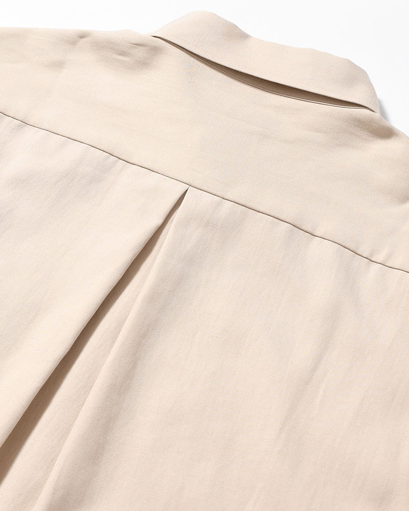 ORIGAMI POCKET SHIRT (LONG SLEEVE) -BEIGE-
