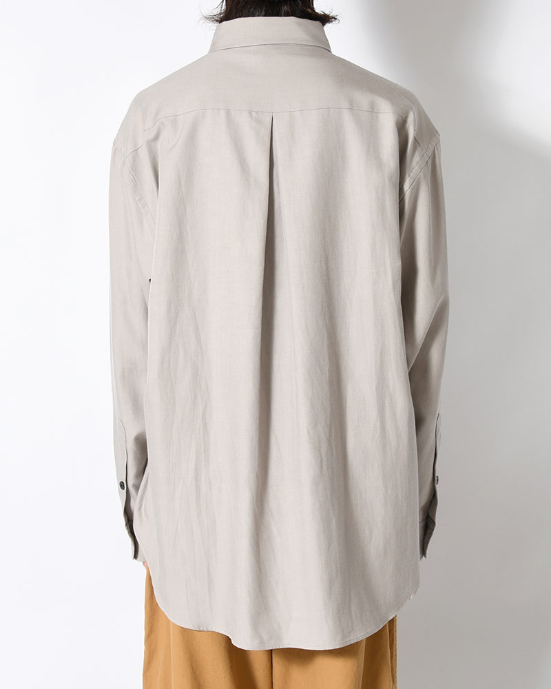 ORIGAMI POCKET SHIRT (LONG SLEEVE) -LIGHT GRAY-