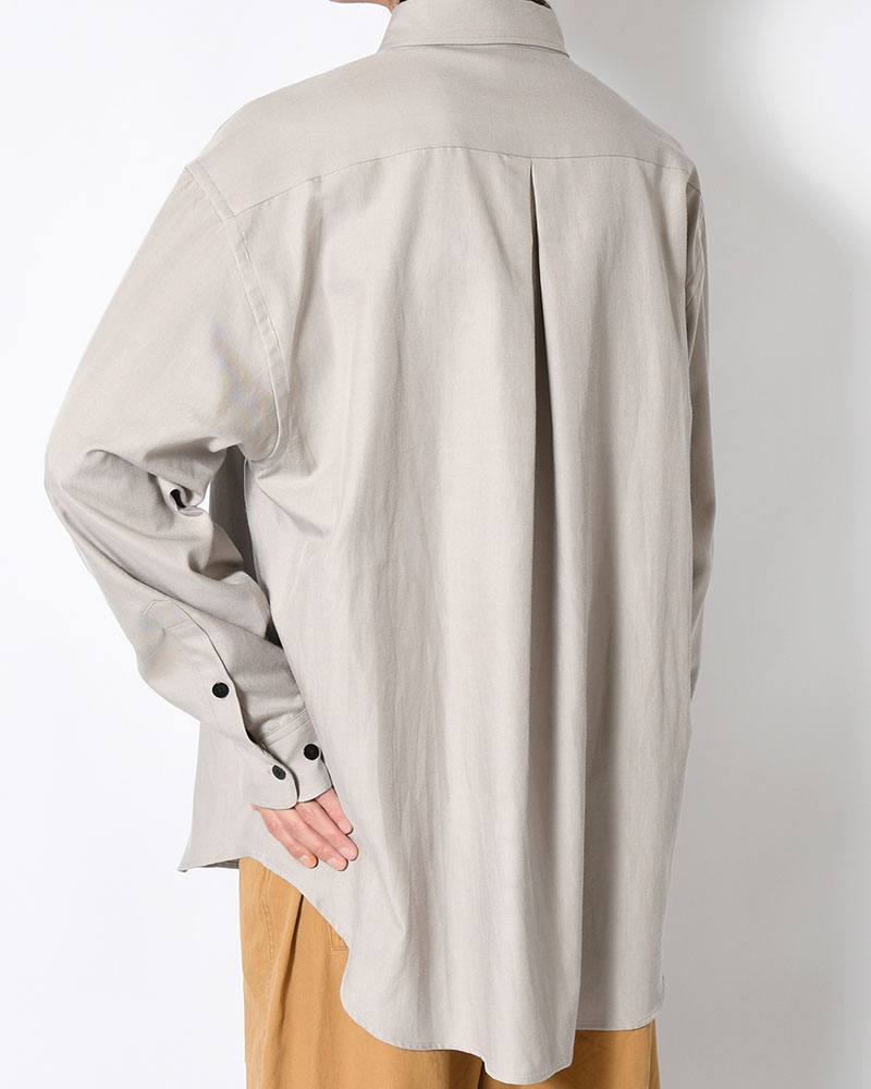 ORIGAMI POCKET SHIRT (LONG SLEEVE) -LIGHT GRAY-
